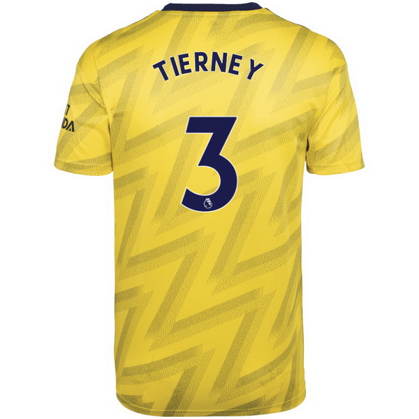 Camiseta Arsenal NO.3 Tierney Replica Segunda Ropa 2019/20 Amarillo